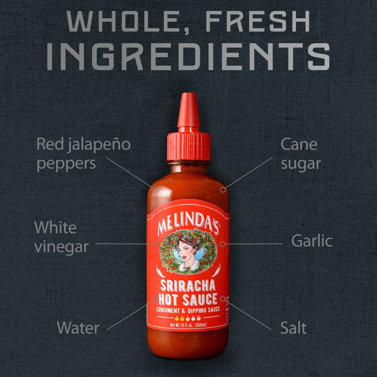 Melinda's Sriracha on pizza for a spicy, garlicky boost