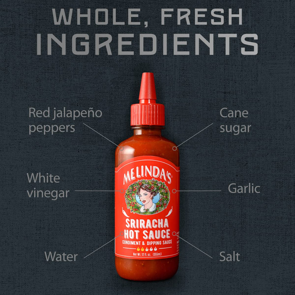 Melinda's Sriracha on pizza for a spicy, garlicky boost