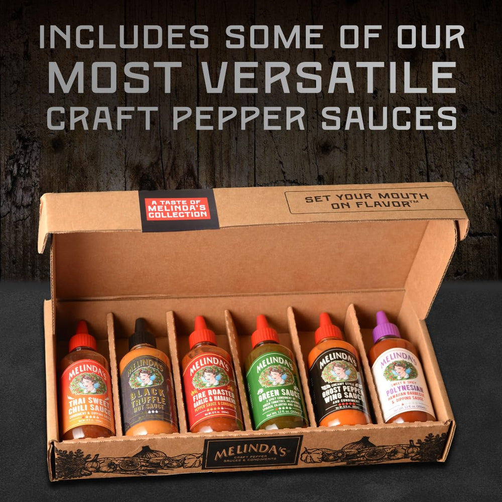 Melinda's Thai Sweet Chili bottle, bright sweet heat ideal for wings and stir-fries.