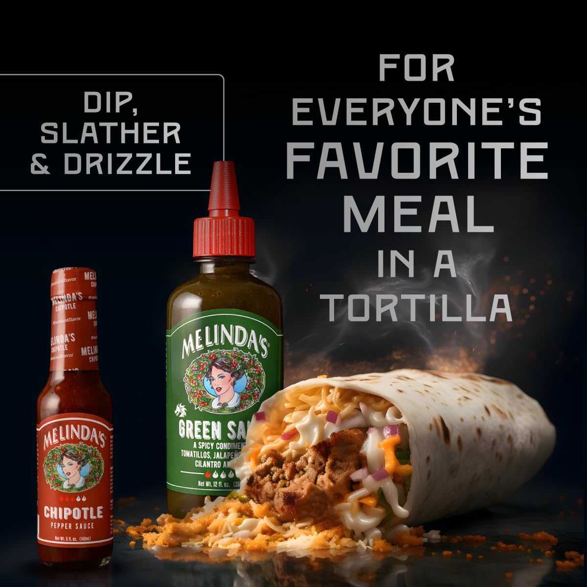 Melinda's XXXtra Hot sauce bottle for an extra kick at the table