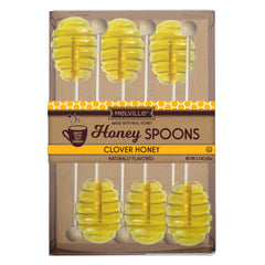 Melville Candy honey spoon gift box closeup, showcasing premium craftsmanship.