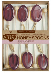 Melville Candy honey spoon gift box for tea lovers, six elegant stirrers.