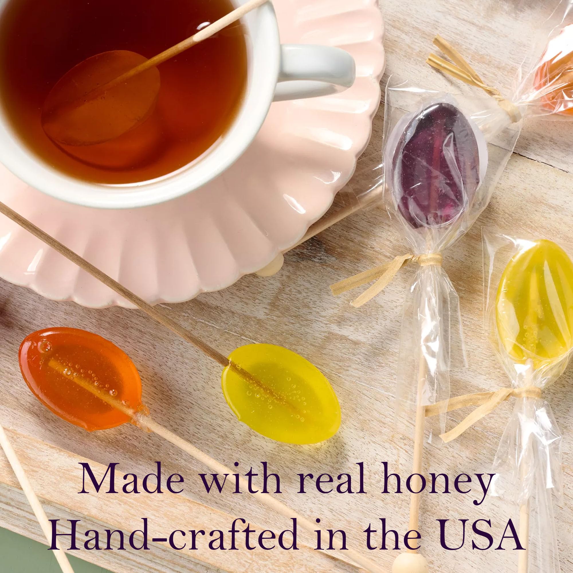 Melville Candy made in USA honey spoons product shot