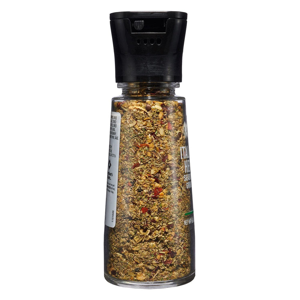 Member's Mark Italian Herb Seasoning Grinder has a five-point-eight-ounce capacity.
