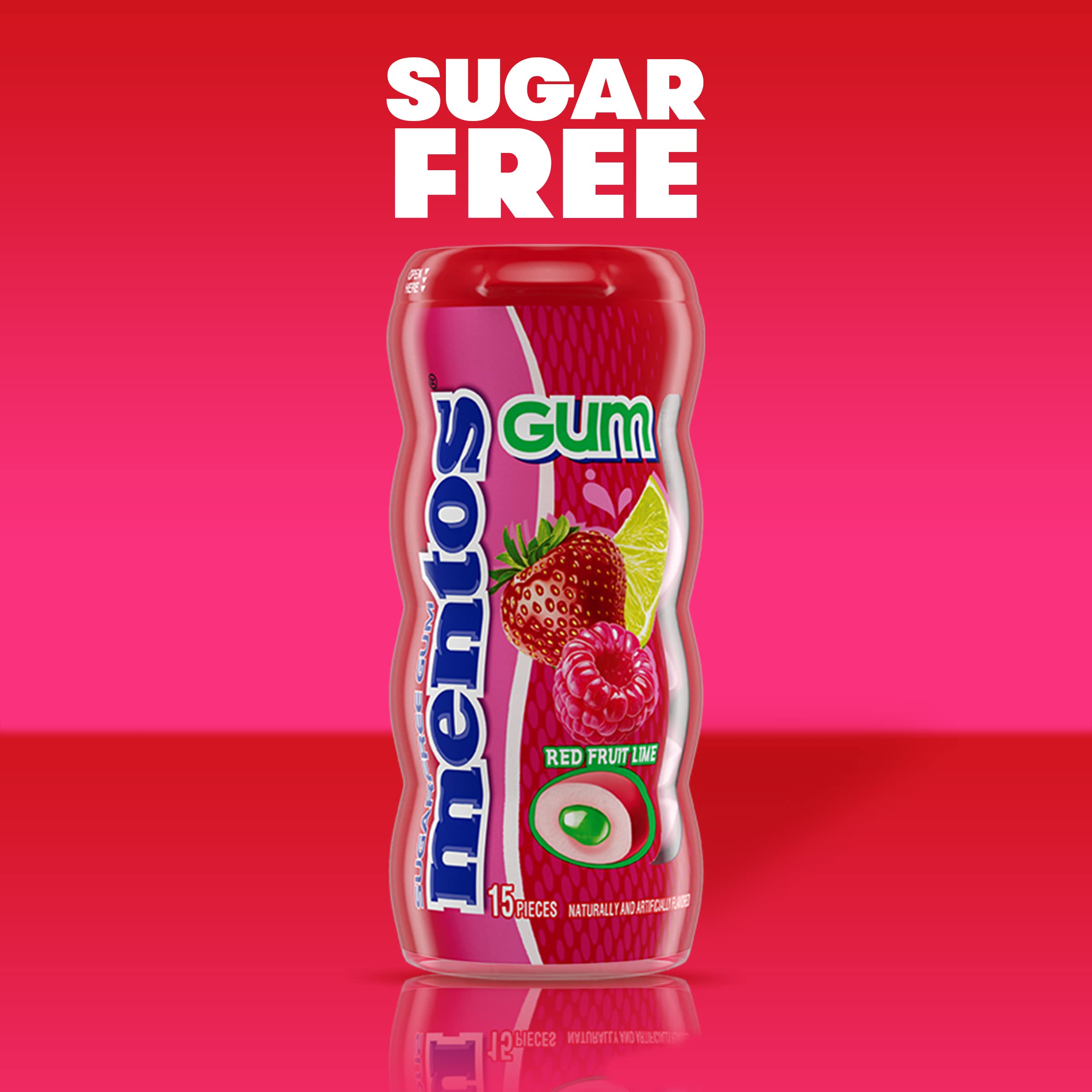 Mentos bottle in a purse ready for on-the-go freshness