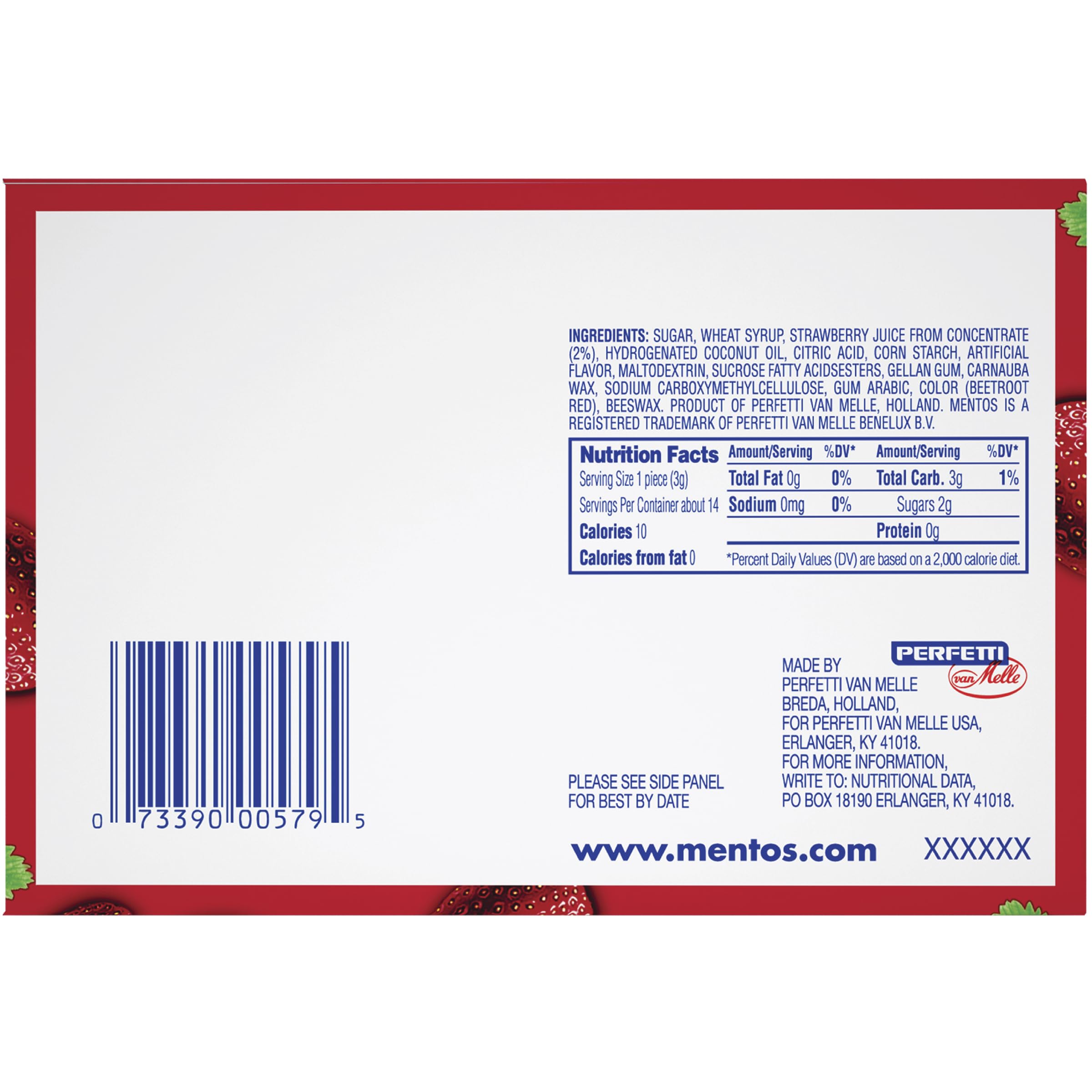 Mentos Chewy Mint 15-roll party pack front view for gifting and sharing