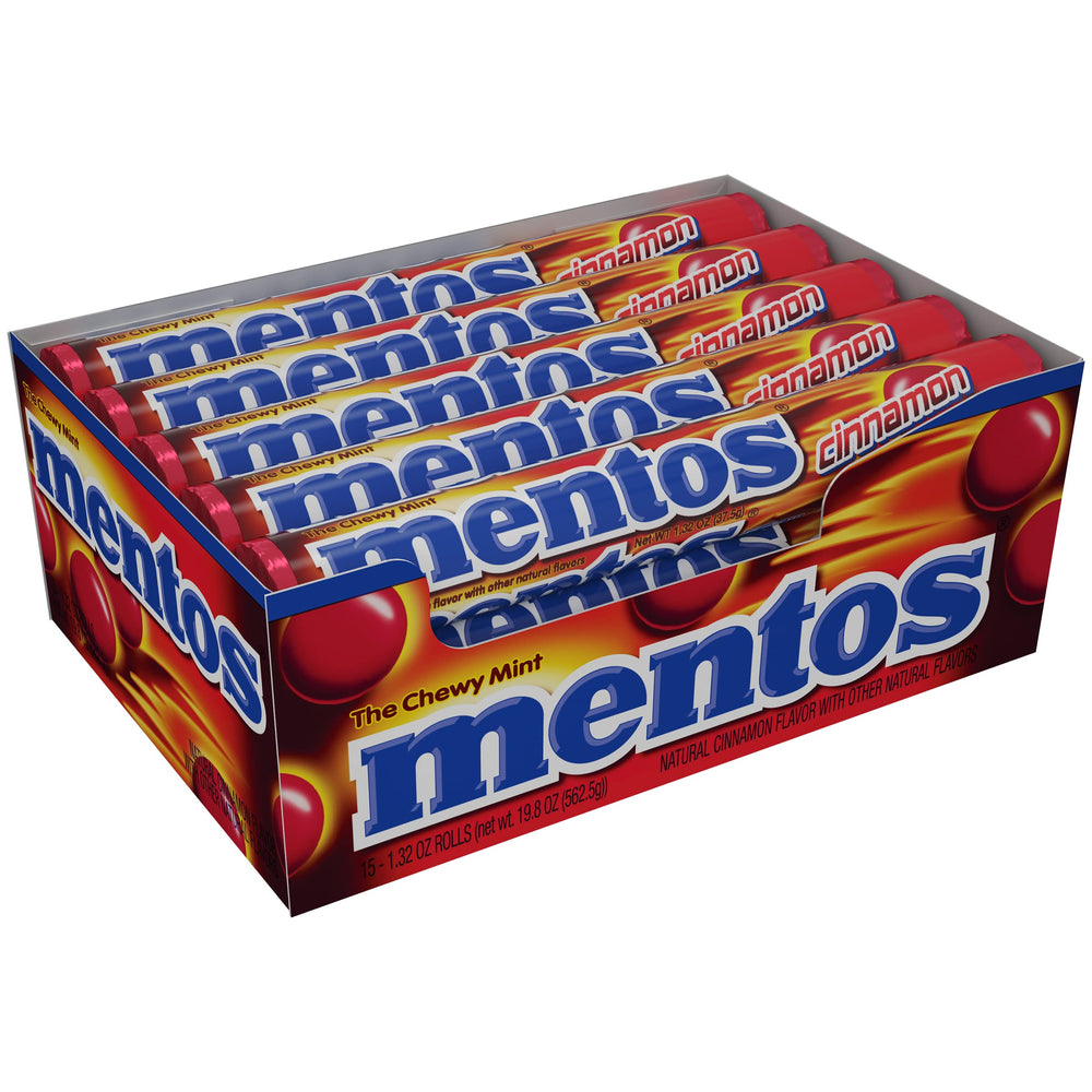 Mentos Chewy Mint Cinnamon on-the-go freshness for busy days.