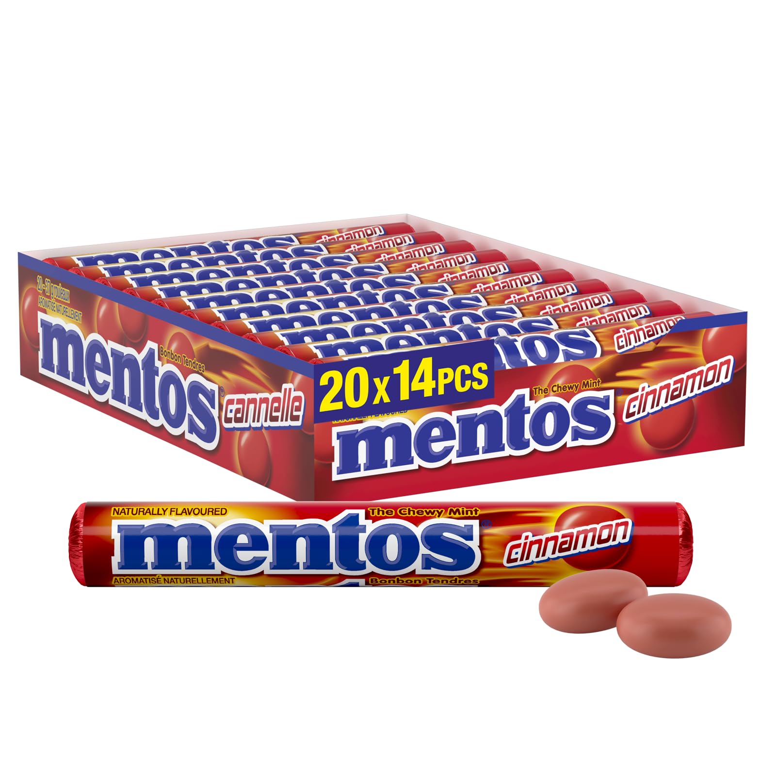 Mentos Cinnamon Chewy Mints box – ideal for office refreshment.