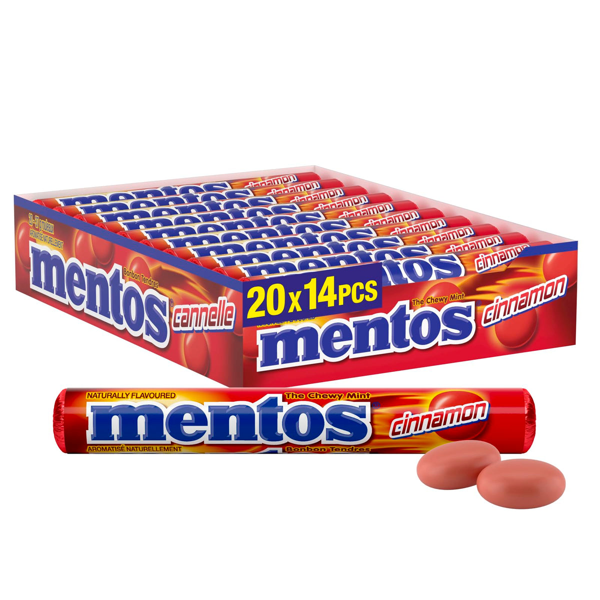 Mentos Cinnamon Chewy Mints box – ideal for office refreshment.