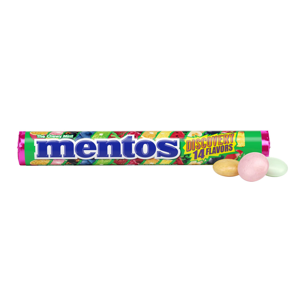 Mentos Discovery Easter basket ready, a colorful candy stash for baskets.