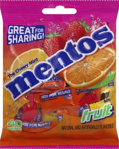 Mentos Fruit mints individually wrapped package for quick, mess-free treats.