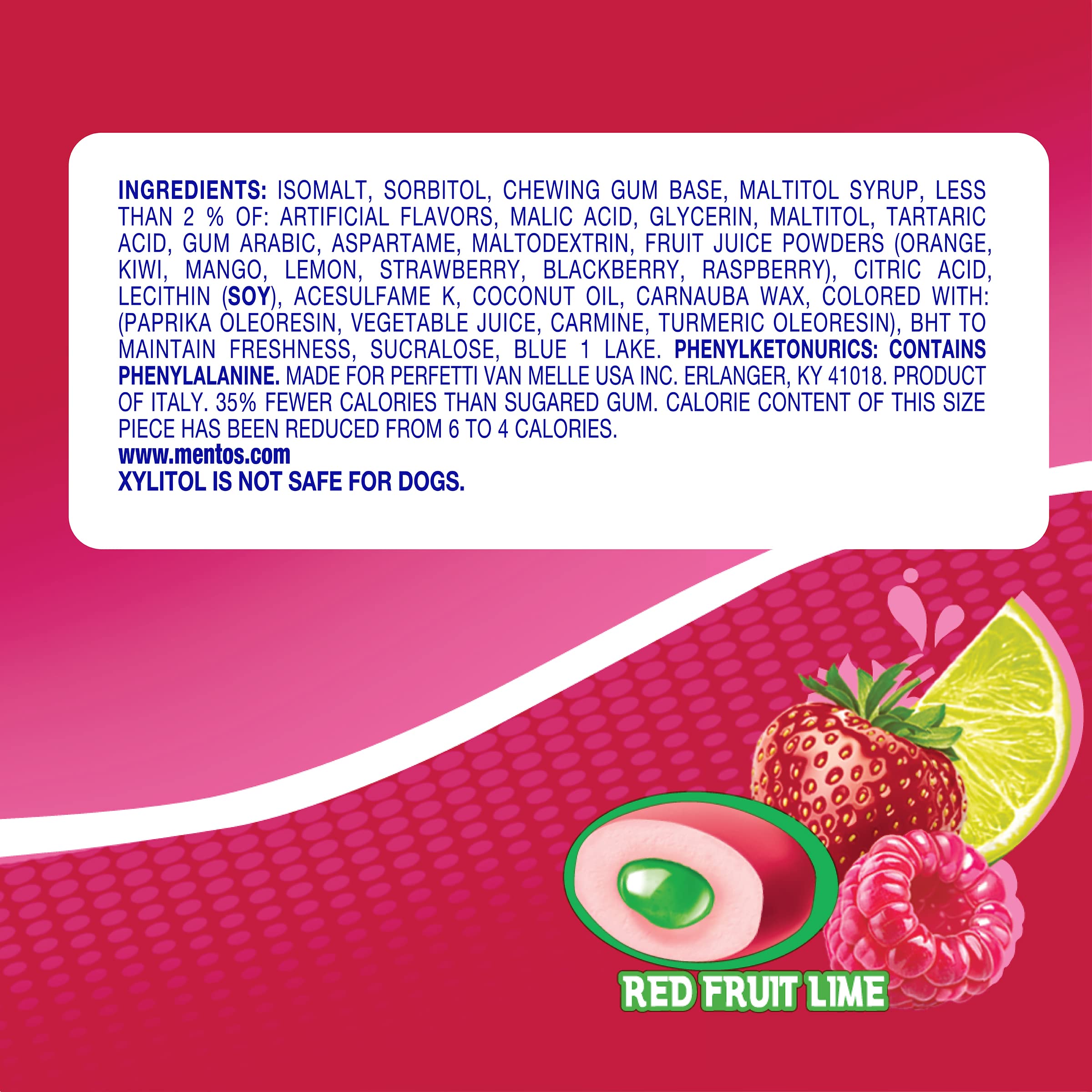 Mentos gum with crunchy shell and soft center flavor texture