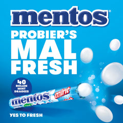 MENTOS Mint Chewy Dragees pack-open reveals 40-piece minty chew supply.