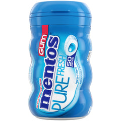 Mentos Pure Fresh gum pieces showing Fresh Mint flavor for on-the-go snacking.