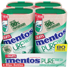 Mentos bottle lid showing reclosable design to keep gum fresh.