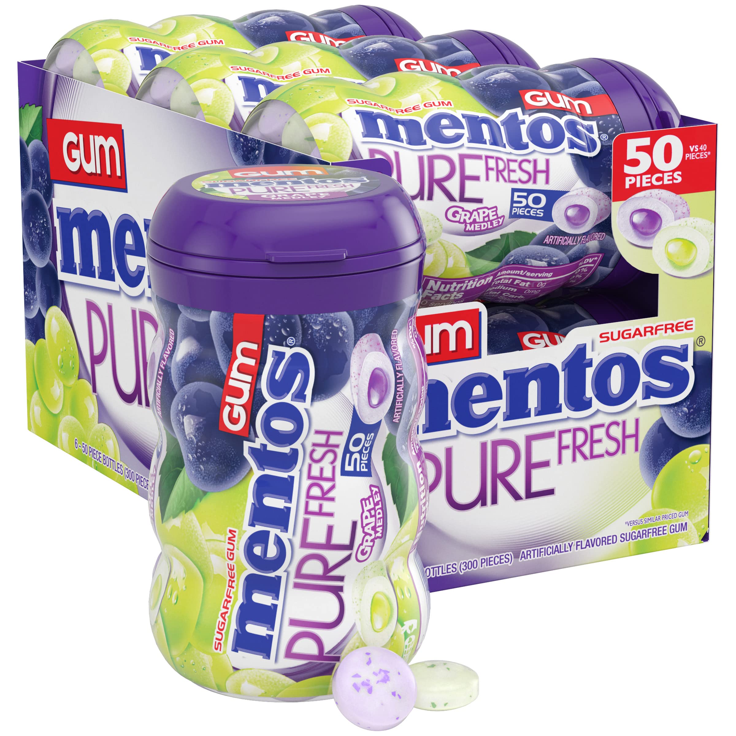 Mentos grape medley bottle provides sugar-free freshness on the go