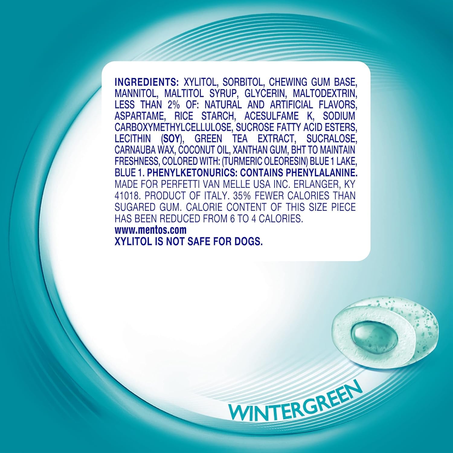 Mentos Pure Fresh Wintergreen bottle in a purse for convenient fresh breath.