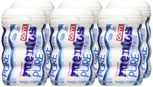 Mentos Pure White Sweet Mint packaging evokes holiday-fresh breath
