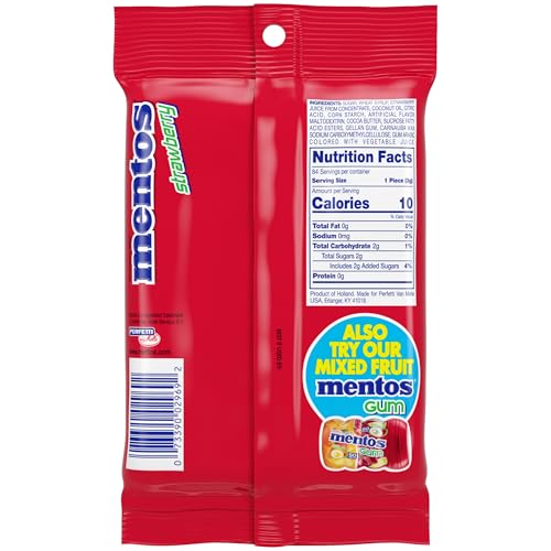 Mentos Strawberry Chewy Mint Roll gifting idea in stockings.