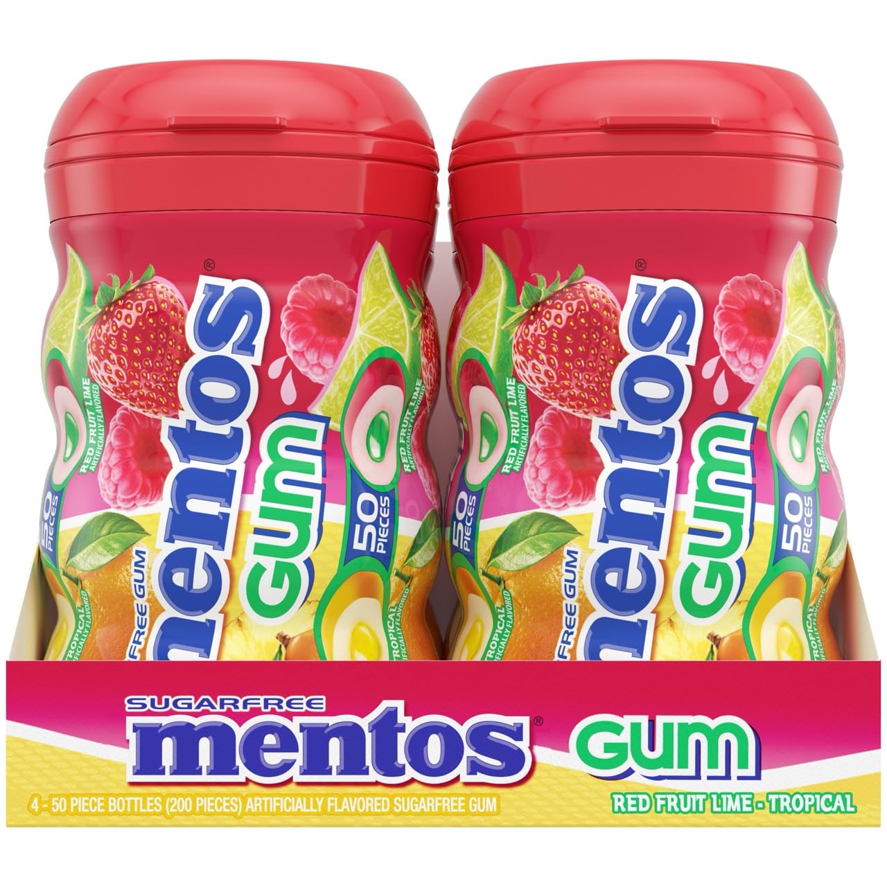 Mentos sugar-free gum on a desk storage setup for instant freshness