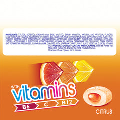 Mentos Vitamins Citrus bottle with 45 pieces shown for convenient sharing.