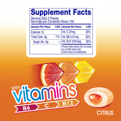 Mentos Vitamins Citrus packaging highlights easy access for quick breath refresh