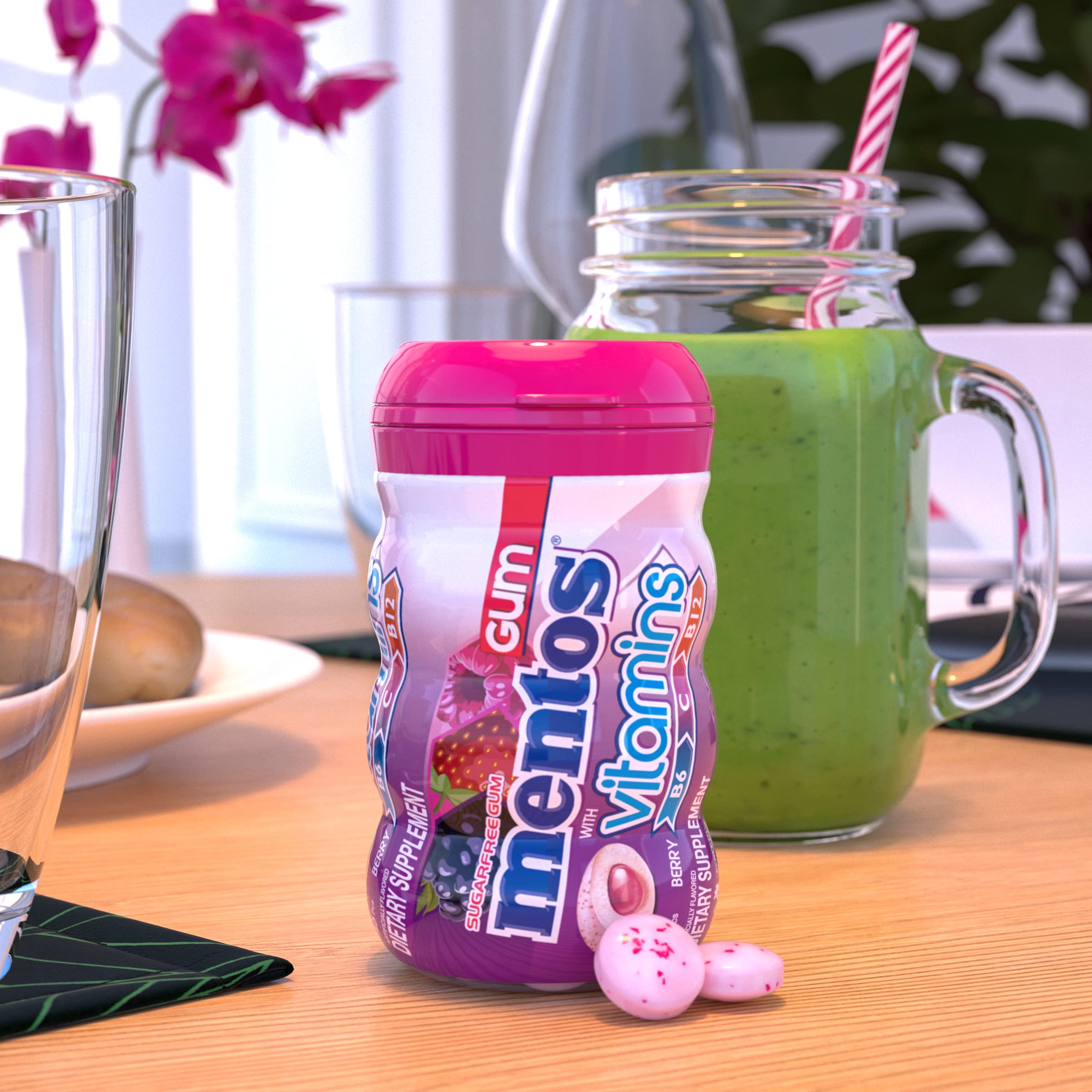 Mentos Vitamins Berry gum in Easter baskets offers a tasty, shareable treat.