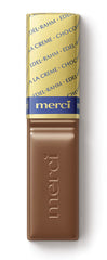 Merci milk chocolate closeup showing glossy finish and smooth texture