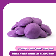 Purple melts provide rich color for visual impact on strawberries and molded candies.