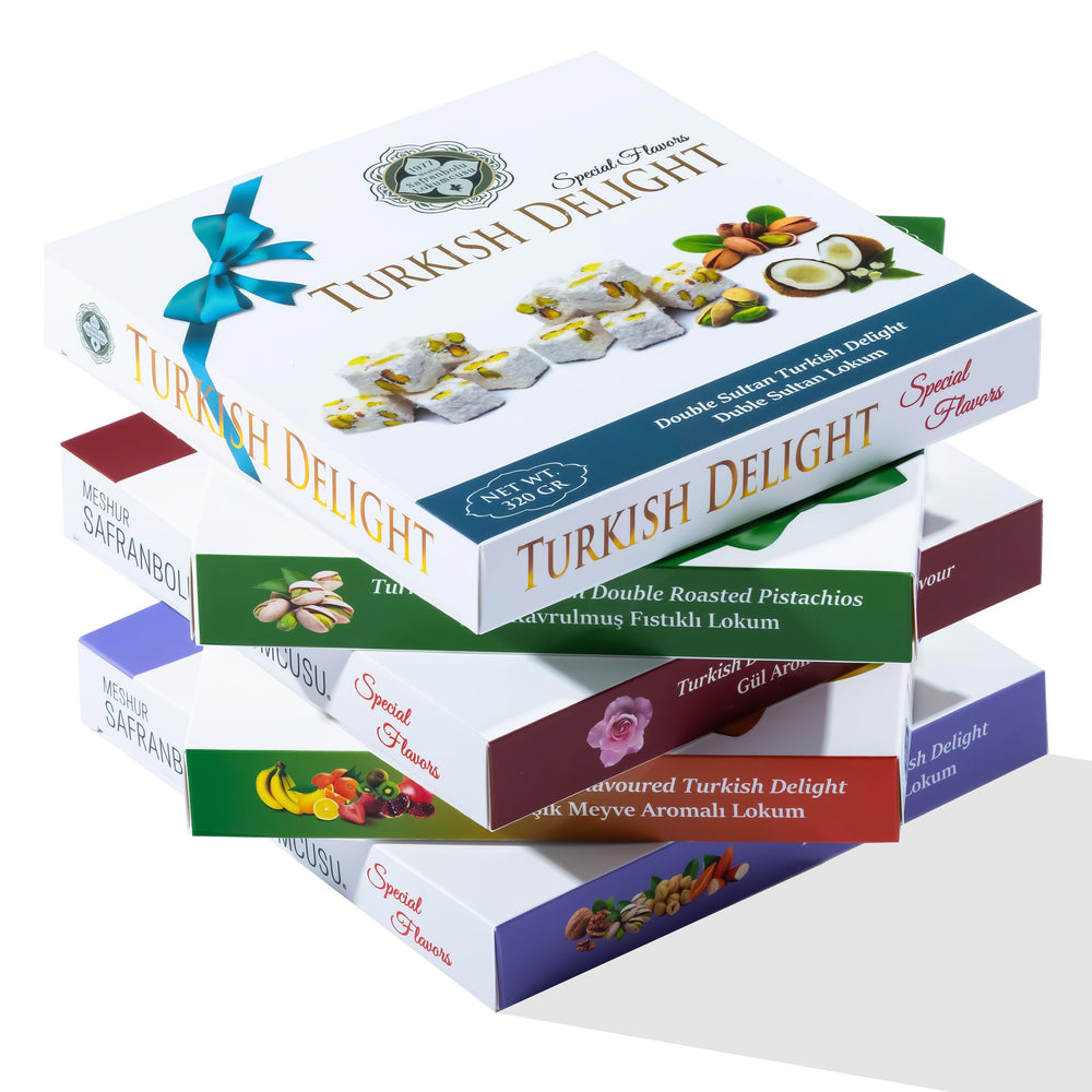 Meşhur Safranbolu Lokumcusu serving with coffee or tea pairing.