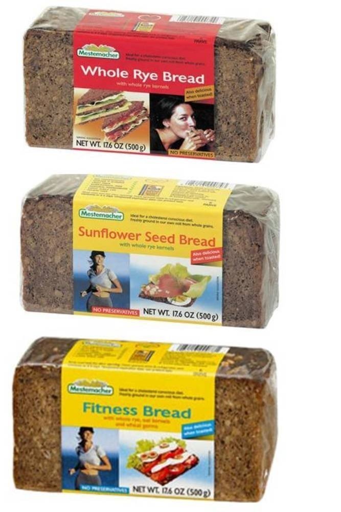 Mestemacher Fitness Bread loaf, ideal for hearty fiber breakfasts.