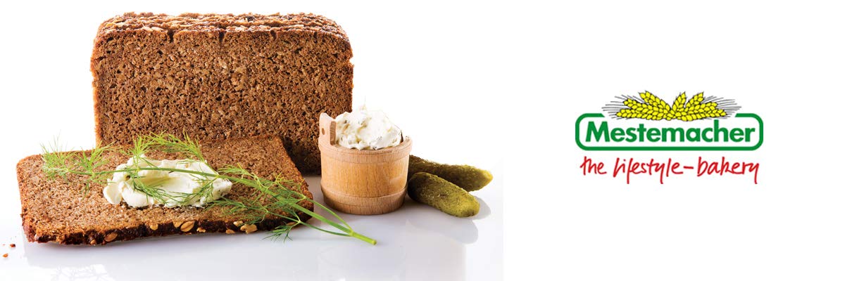 Mestemacher Organic Sunflower Seed Bread foil wrap—keeps freshness during storage.