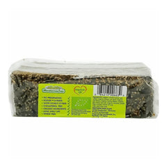 Mestemacher Organic Three Grain Bread slices on board, perfect for sandwiches