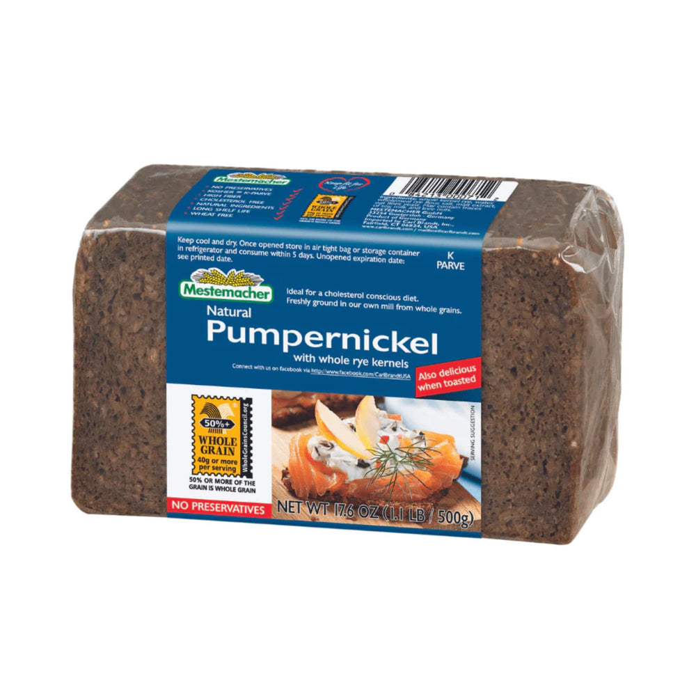 Organic Three Grain ingredient card from Mestemacher