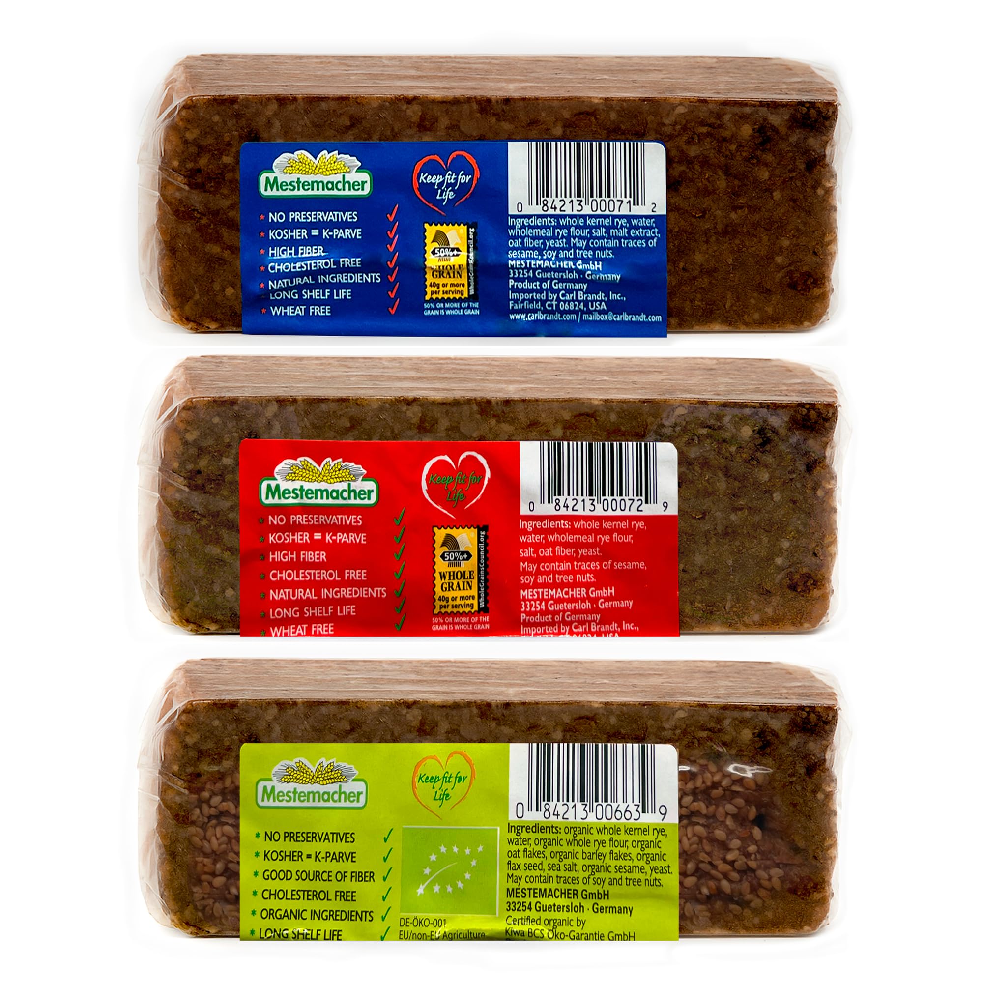 Mestemacher Pumpernickel bread loaf with deep color and aroma