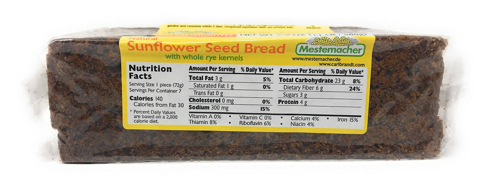 Mestemacher Rye Bread loaf close-up for robust sandwiches.