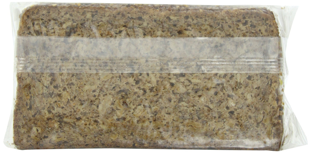 Mestemacher Three Grain ingredients show rye, wheat, and barley mix