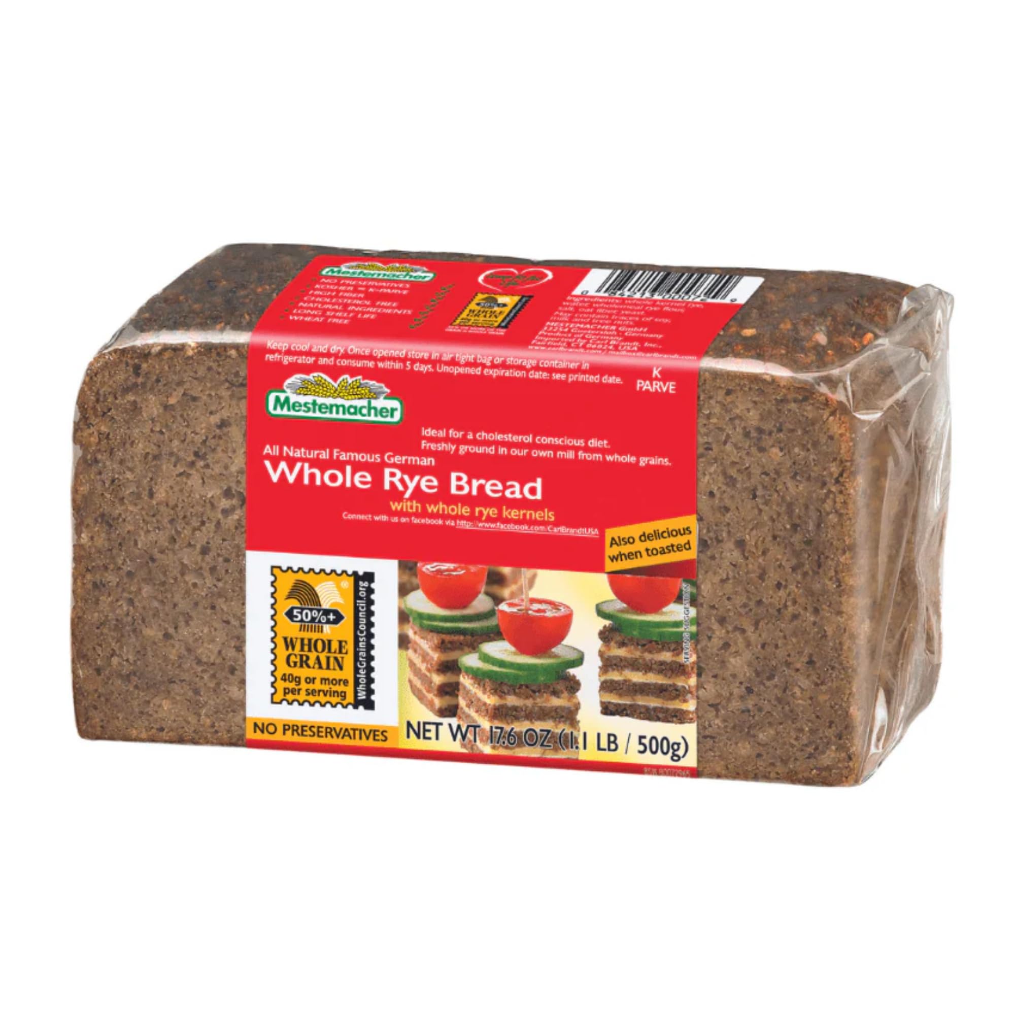 Front view of Mestemacher variety bread bundle pack