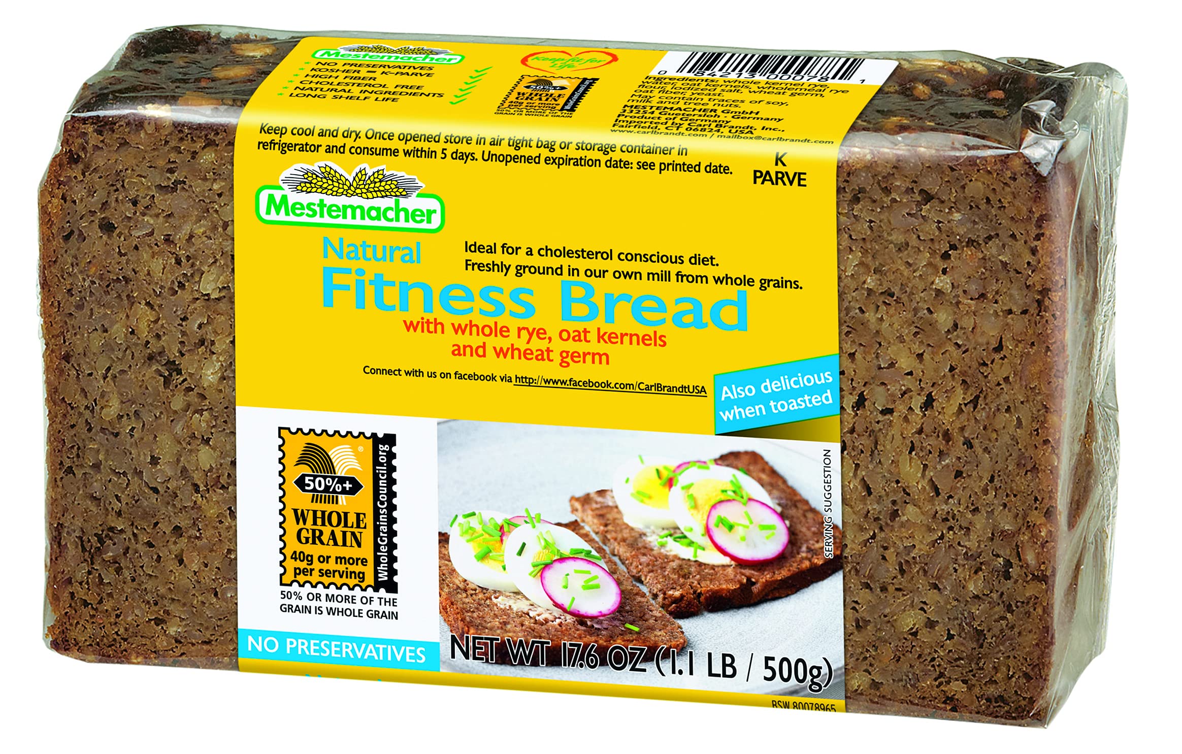 Mestemacher Whole Grain Bread toasted slice showcases warm aroma and sturdy texture.