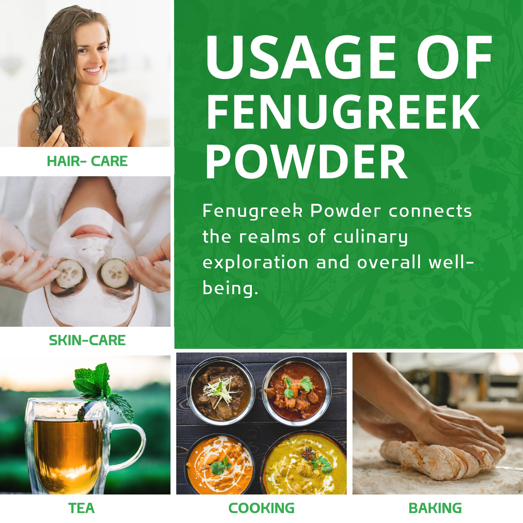 Methi powder for hair mask used in a jar.