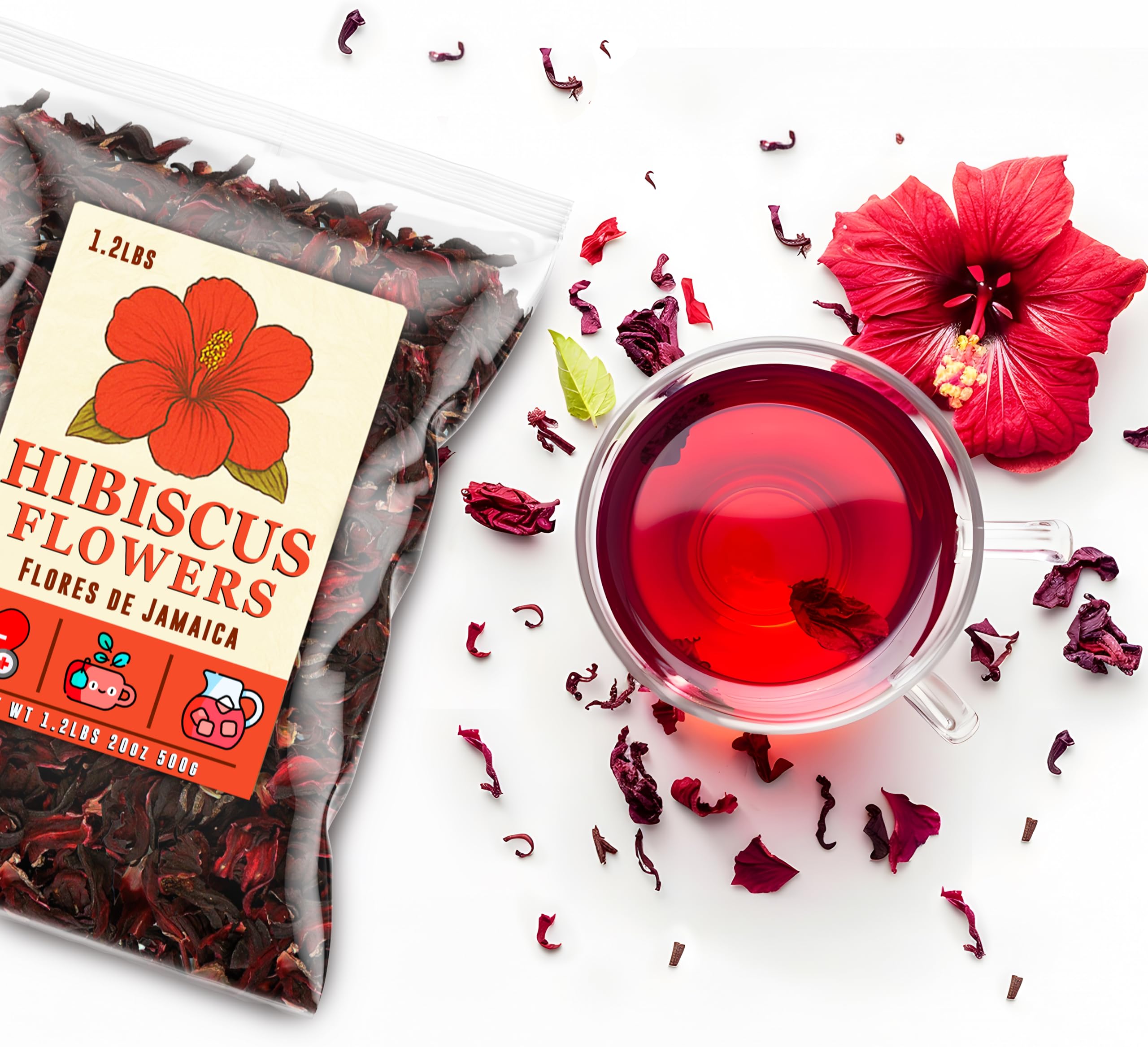 Mexgrim agua fresca hibiscus ingredients for bright, tart beverages.