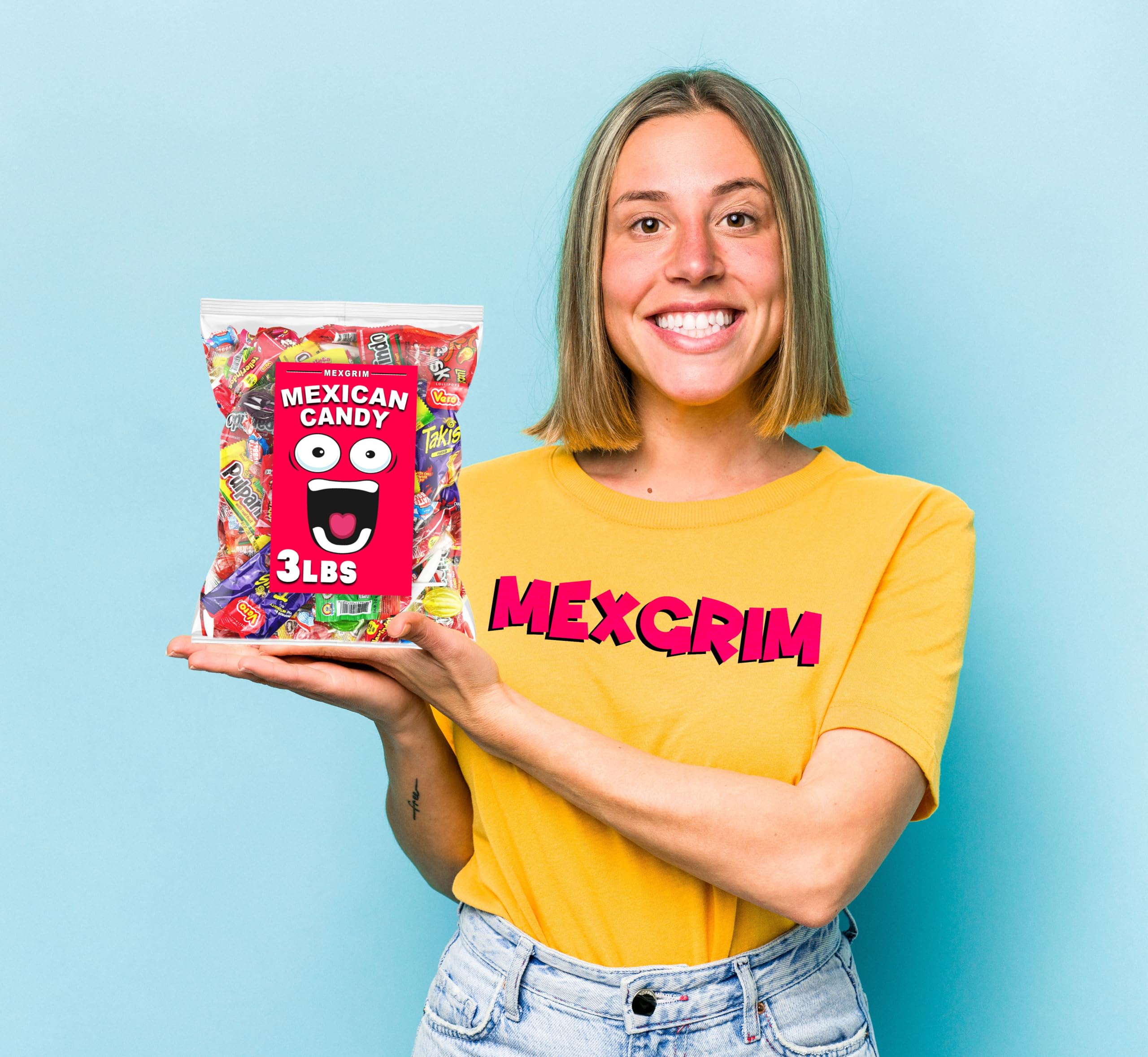 Mexgrim assorted sweets bulk packaging suitable for sharing at events.