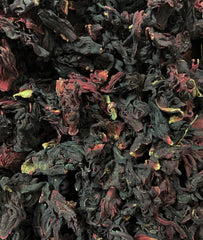 Mexgrim hibiscus flowers deep red brew showing vibrant color and aroma.