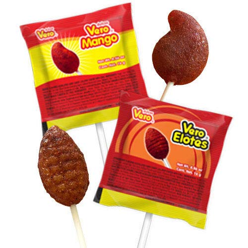 Closeup of spicy and sweet Mexican candies in Mexi Mix Box.