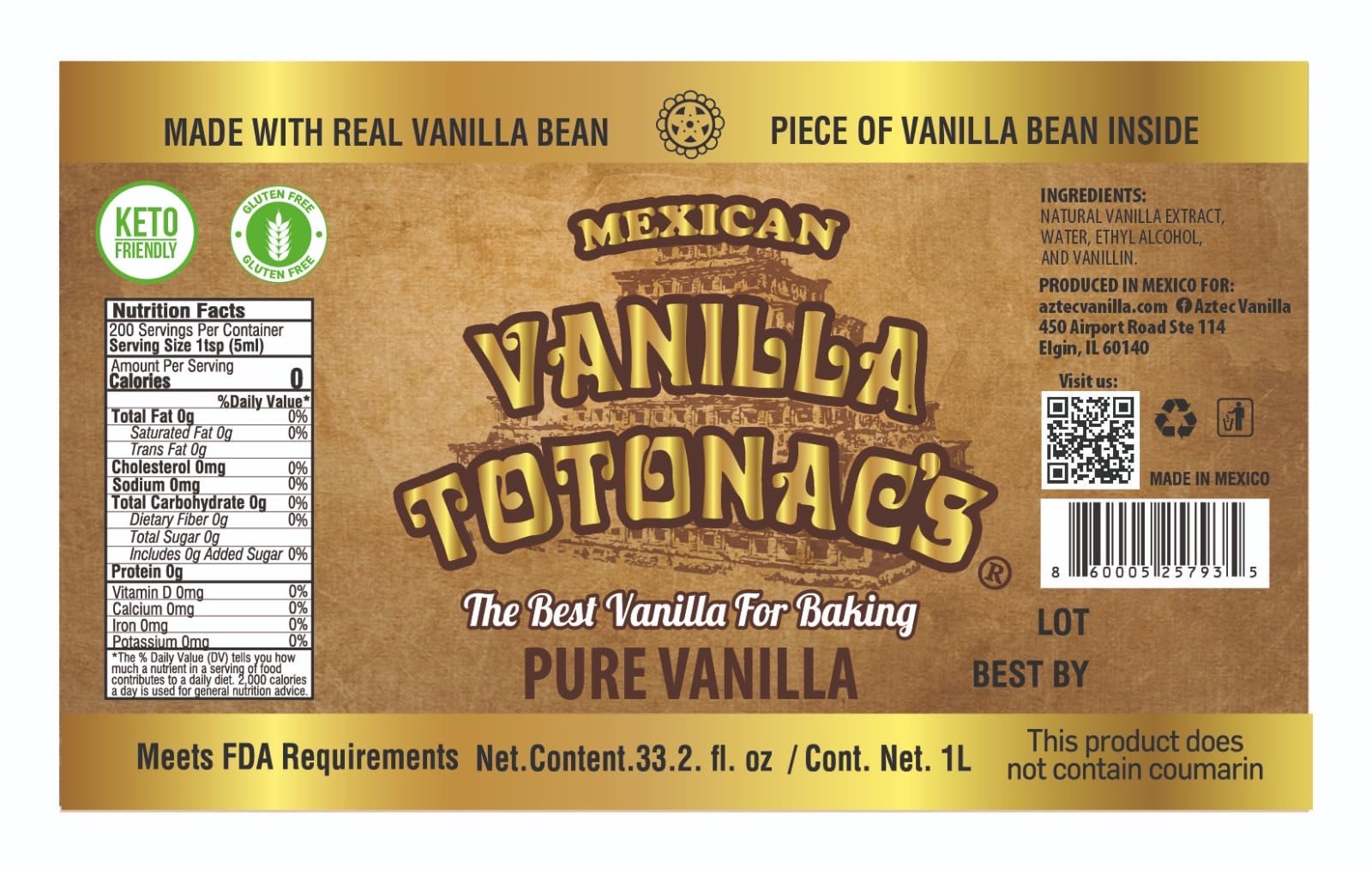 Mexican Vanilla Totonacs packaging on display signals premium vanilla quality.