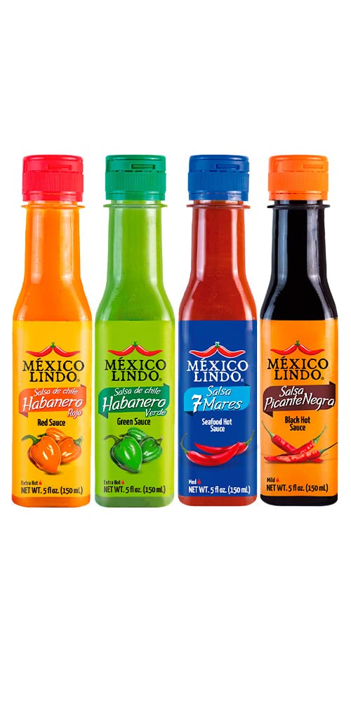 Mexico Lindo Picante Negra bottle pour adds mild heat to tacos and eggs