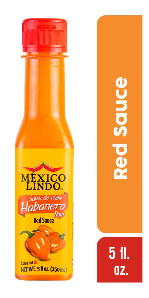 Mexico Lindo Xxxtra Hot sauce bottle for extra fiery meals.