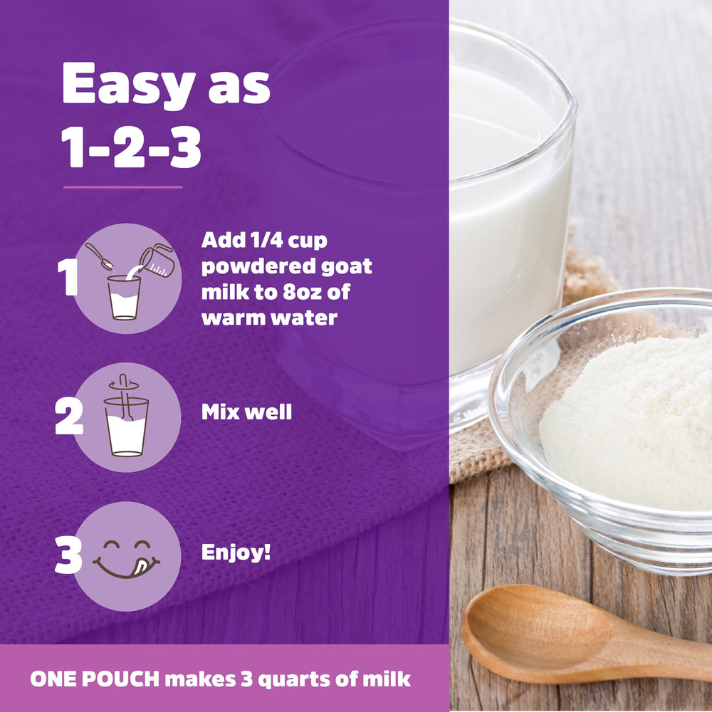 Meyenberg powder with 7g protein per cup when prepared.