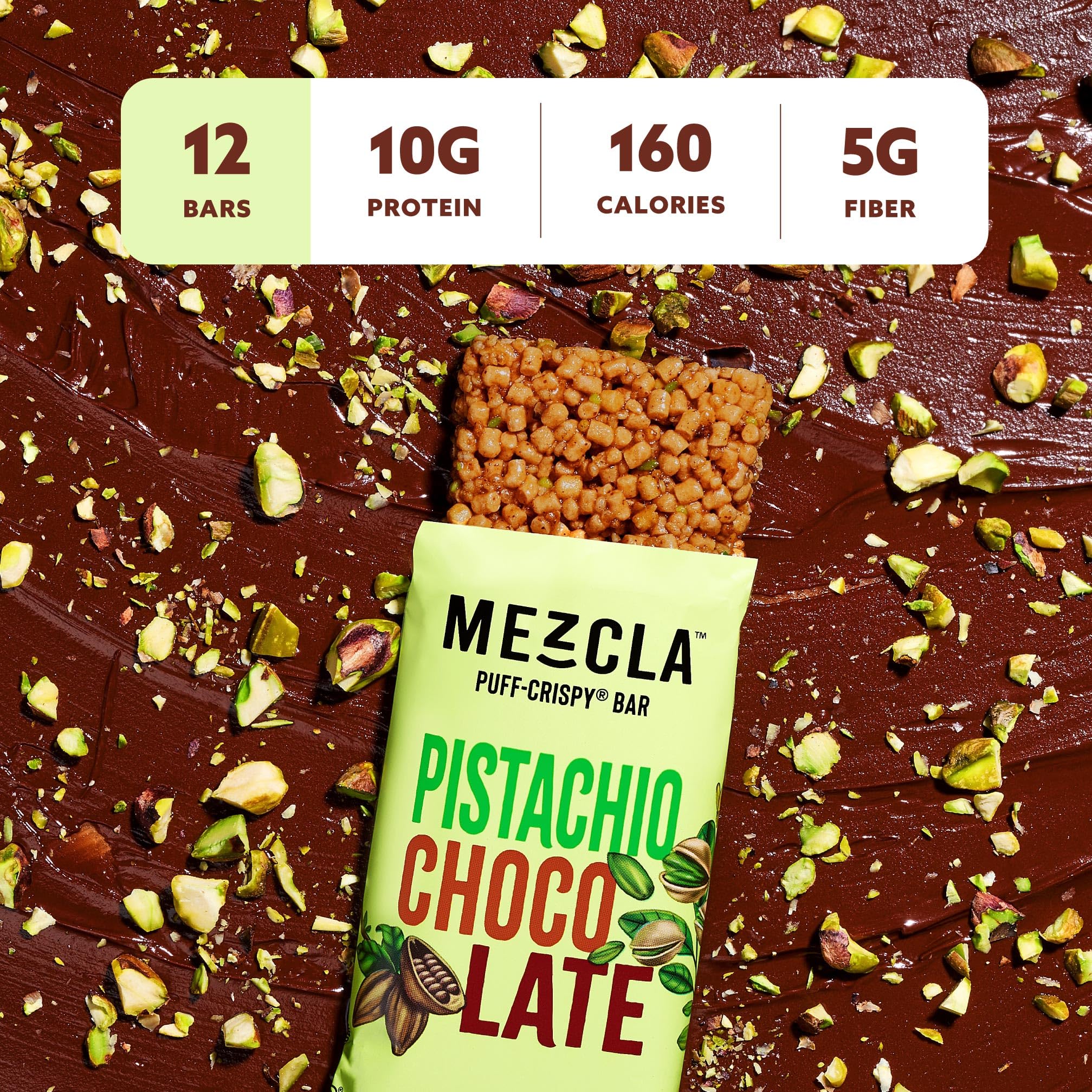 Mezcla Puff Crispy bar gluten-free vegan claim shown for dietary options