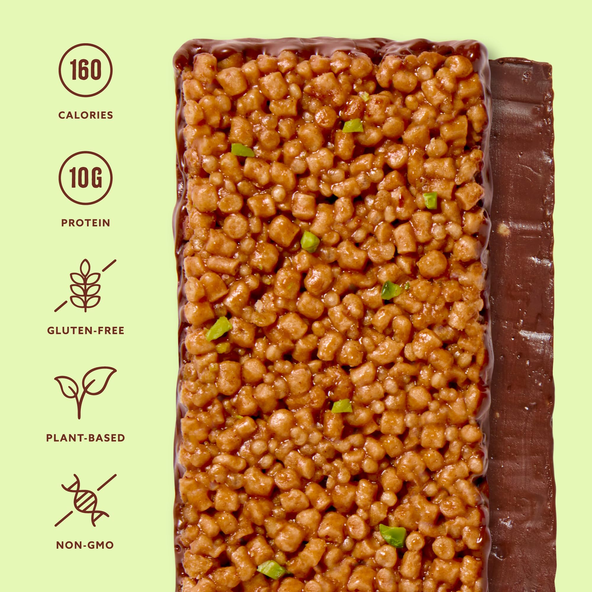Mezcla Puff Crispy bar with pea crisps and quinoa base highlights texture